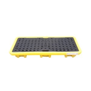 Industrial 2 Drum Chemical Spill Pallet | HDPE Spill Containment Platform for 55 Gallon Drums