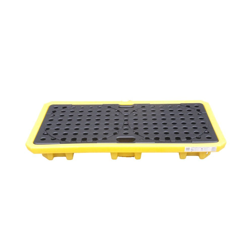 Industrial 2 Drum Chemical Spill Pallet | HDPE Spill Containment Platform for 55 Gallon Drums