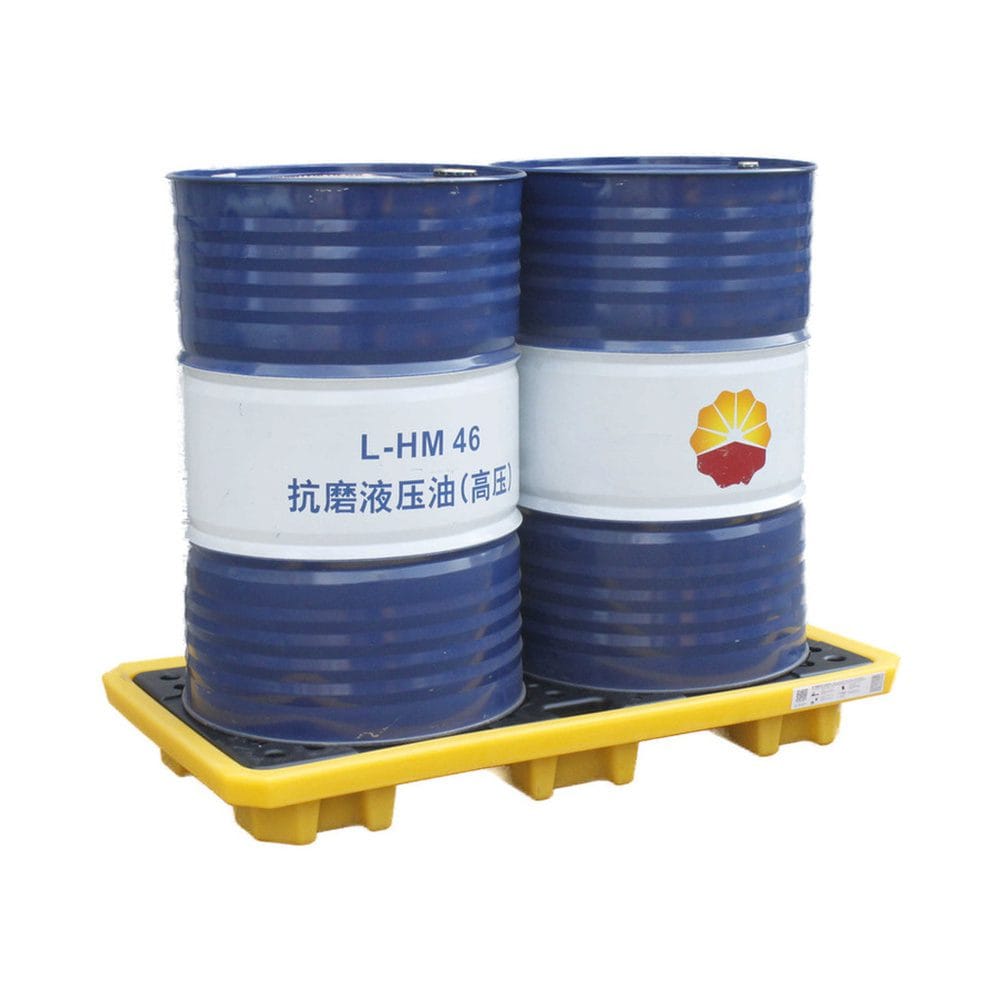 Industrial 2 Drum Chemical Spill Pallet | HDPE Spill Containment Platform for 55 Gallon Drums 4