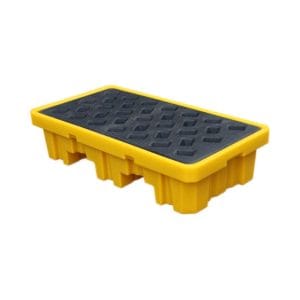 2 Drum Spill Containment Tray | Heavy Duty HDPE Secondary Containment for 55 Gallon Drums