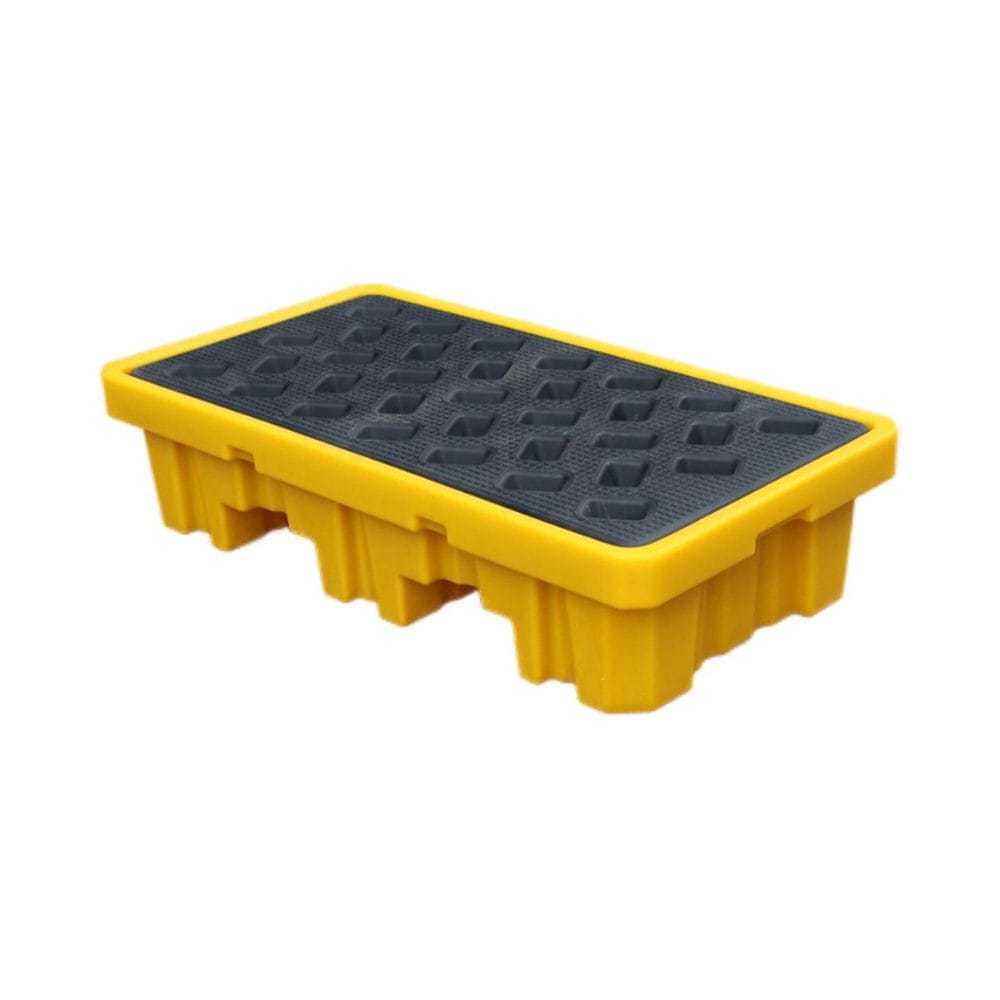 2 Drum Spill Containment Tray | Heavy Duty HDPE Secondary Containment for 55 Gallon Drums