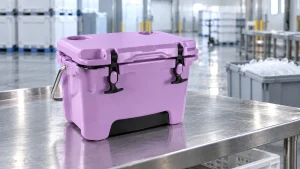 Insulated fish box in a chilled logistics dispatch area